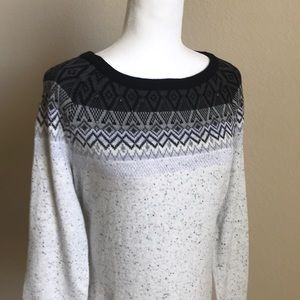Karen Scott Black & Gray Sweater NWT